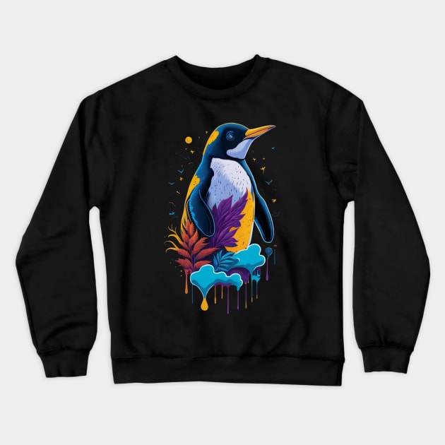 Penguin Parade - Waddle in Wonder Crewneck Sweatshirt by Moulezitouna